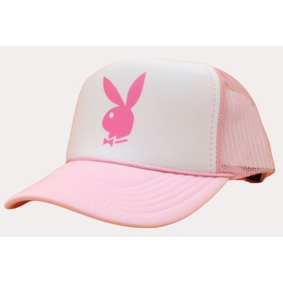 Bunny Trucker Hat Mesh Hat New Adjustable Hat Play Boy Bunny Hat - Picture 3 of 3